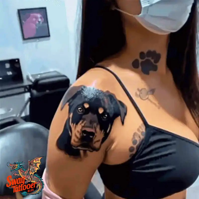 100 Rottweiler Tattoo Designs: Symbolism & Ink Arts 42 Rottweiler Tattoo Design