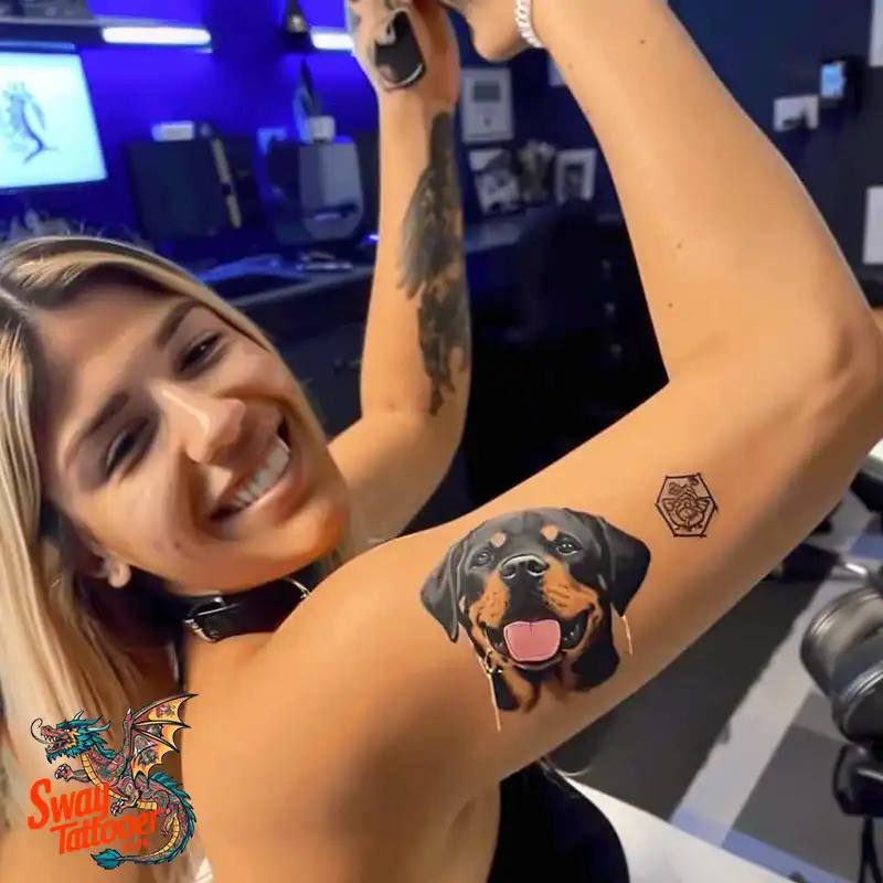 100 Rottweiler Tattoo Designs: Symbolism & Ink Arts 41 Rottweiler Tattoo Design