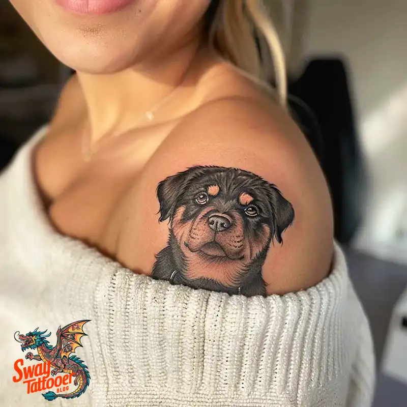 100 Rottweiler Tattoo Designs: Symbolism & Ink Arts 38 Rottweiler Tattoo Design