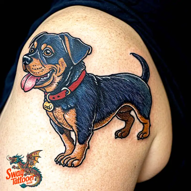 100 Rottweiler Tattoo Designs: Symbolism & Ink Arts 30 Rottweiler Tattoo Design