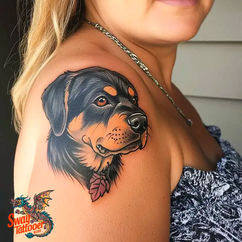 100 Rottweiler Tattoo Designs: Symbolism & Ink Arts 29 Rottweiler Tattoo Design