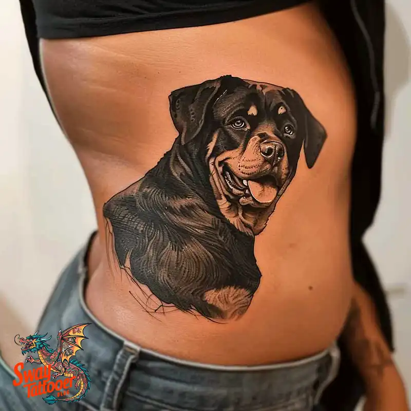 100 Rottweiler Tattoo Designs: Symbolism & Ink Arts 96 rottweiler8