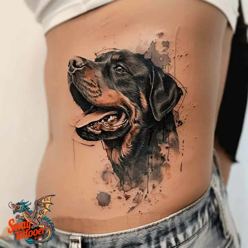 100 Rottweiler Tattoo Designs: Symbolism & Ink Arts 95 rottweiler9