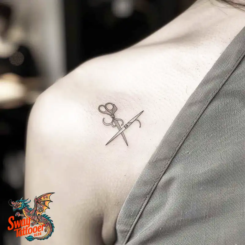 Scissors tattoo design