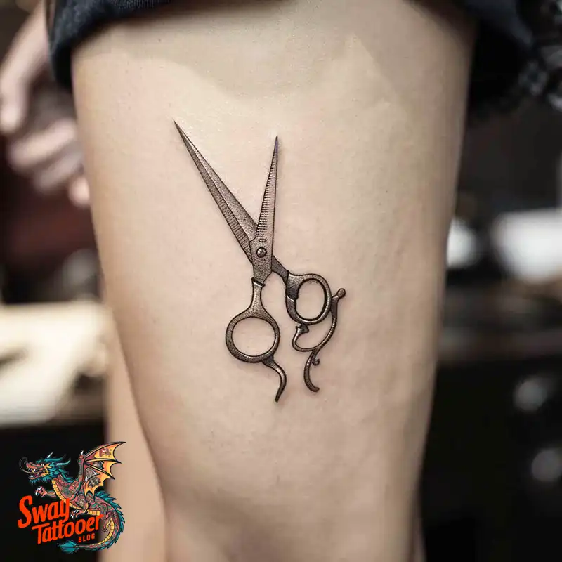 Scissors tattoo design