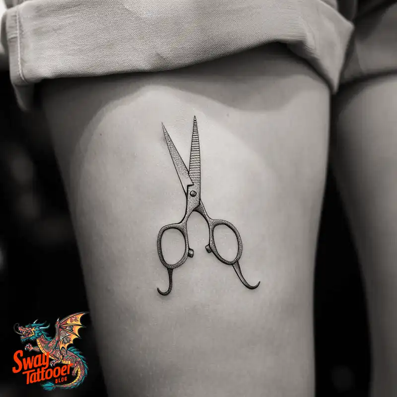 Scissors tattoo design