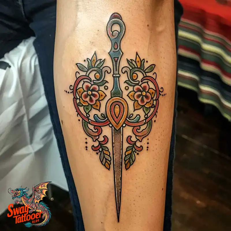 Scissors tattoo design