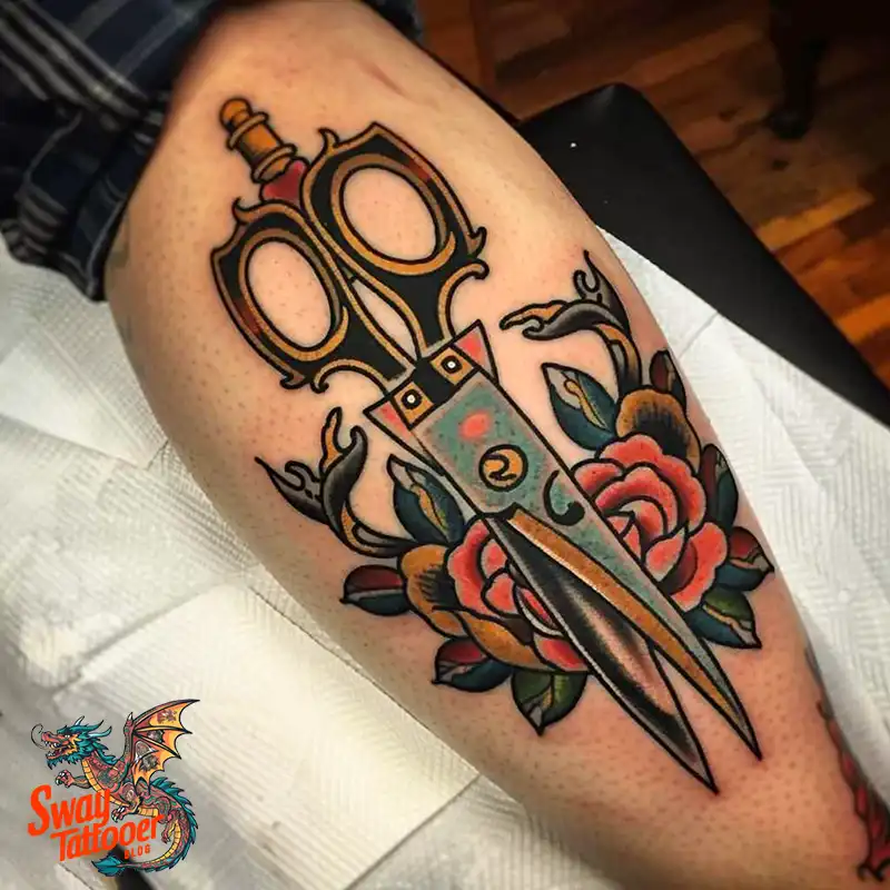 Scissors tattoo design