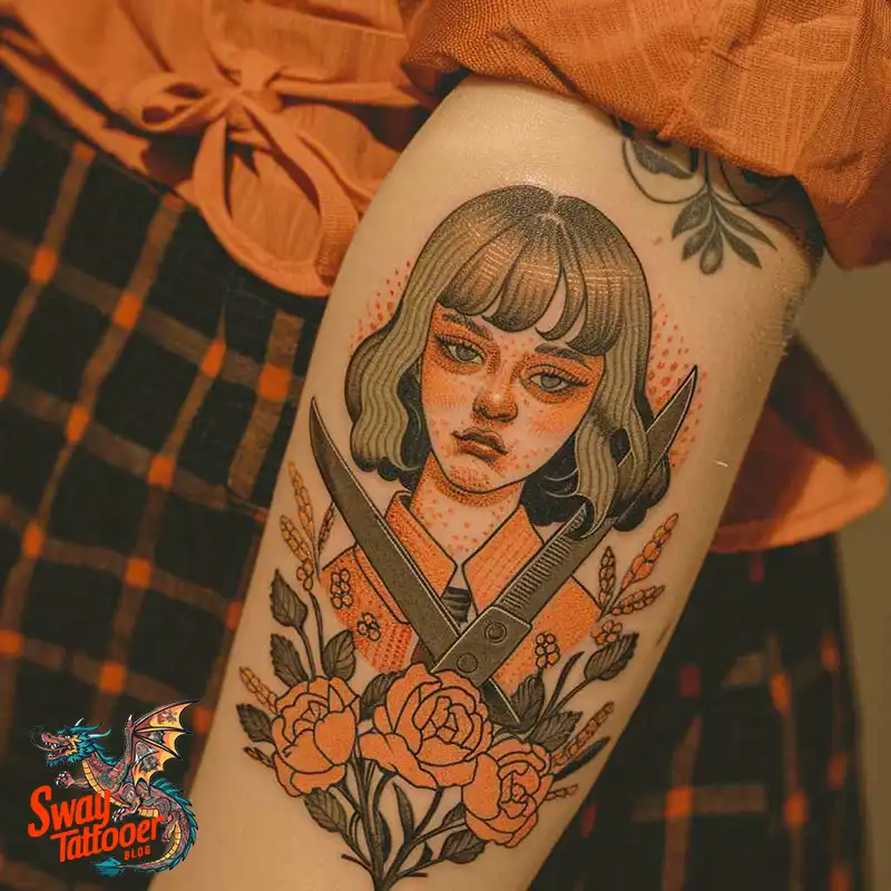 Scissors tattoo design