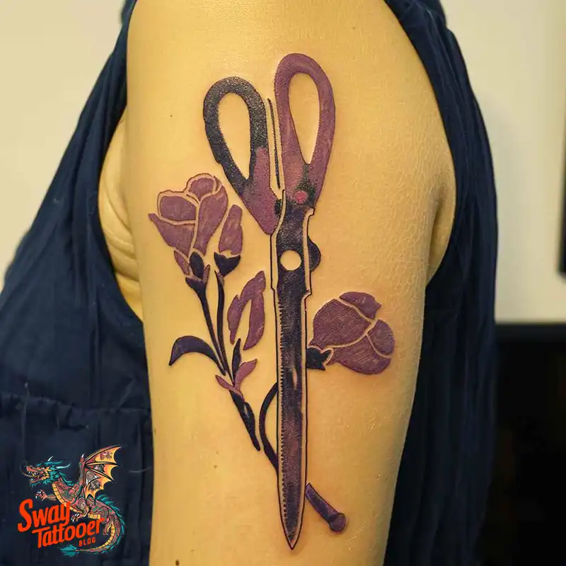 Scissors tattoo design