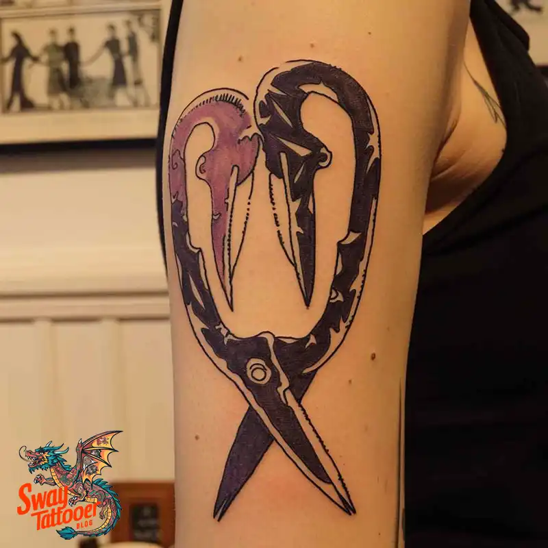 Scissors tattoo design