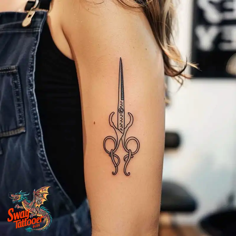 Scissors tattoo design