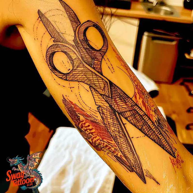 Scissors tattoo design