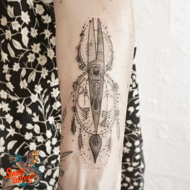 Scissors tattoo design