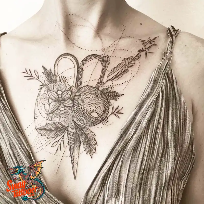 Scissors tattoo design