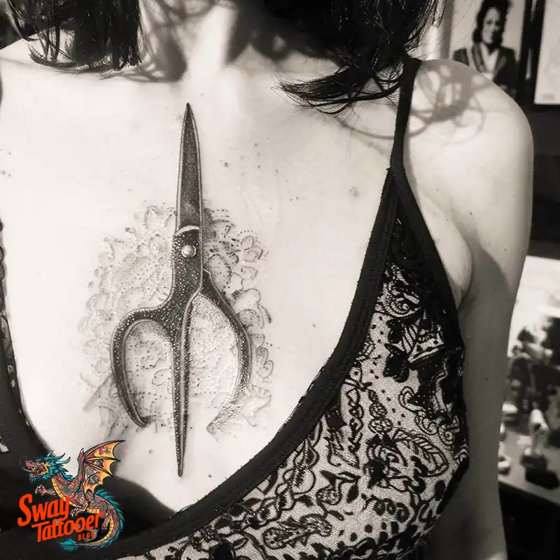 Scissors tattoo design