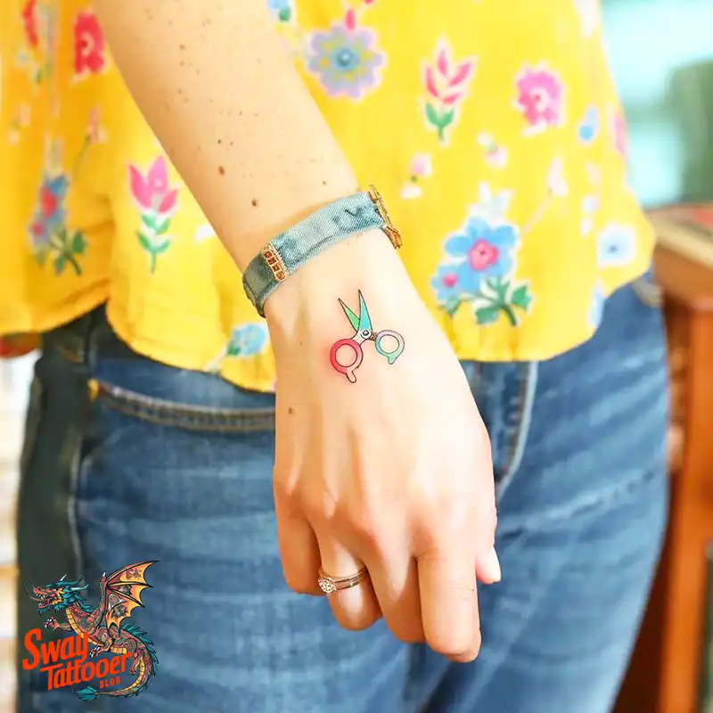 Scissors tattoo design