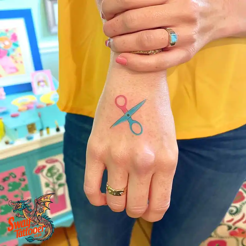 Scissors tattoo design