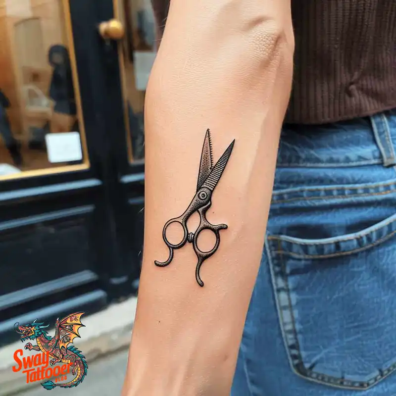 Scissors tattoo design