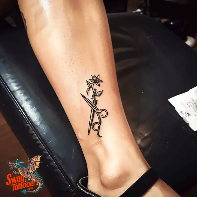 Scissors tattoo design