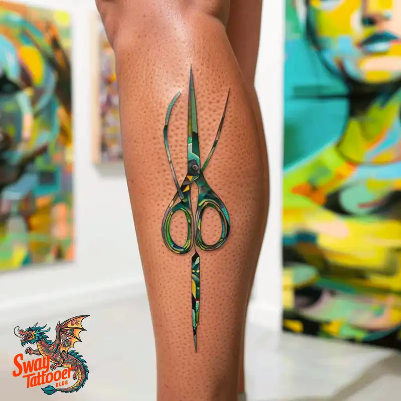 Scissors tattoo design