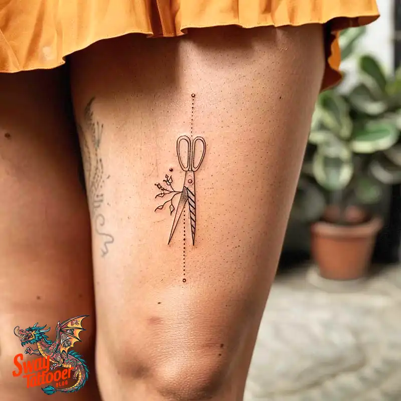 Scissors tattoo design