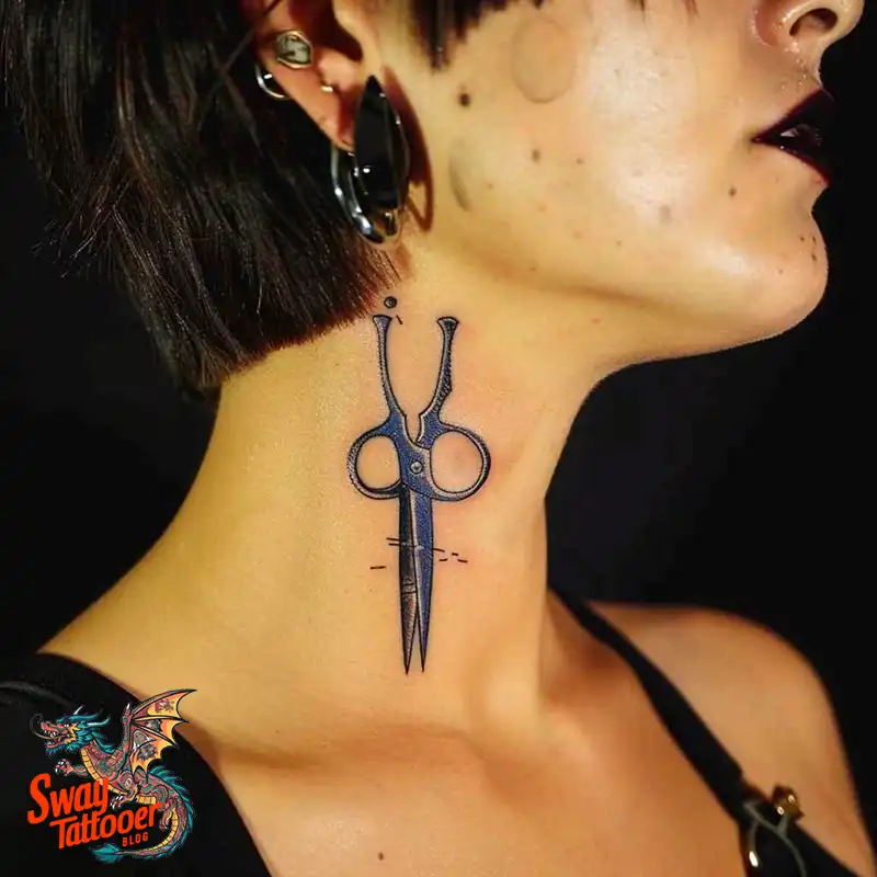 Scissors tattoo design