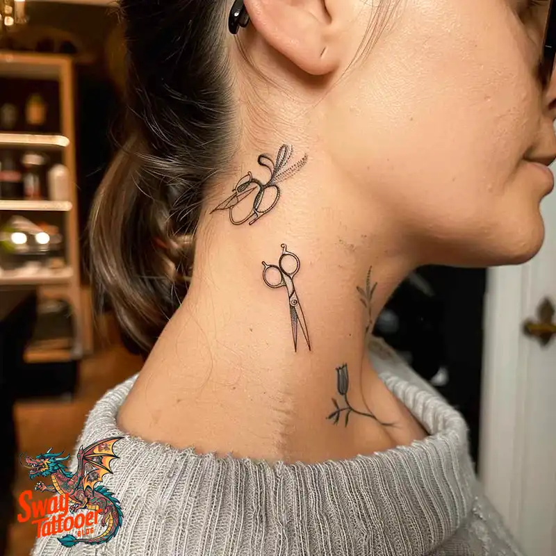 Scissors tattoo design