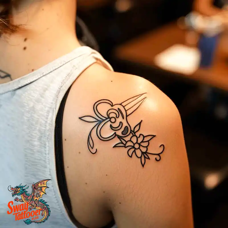 Scissors tattoo design