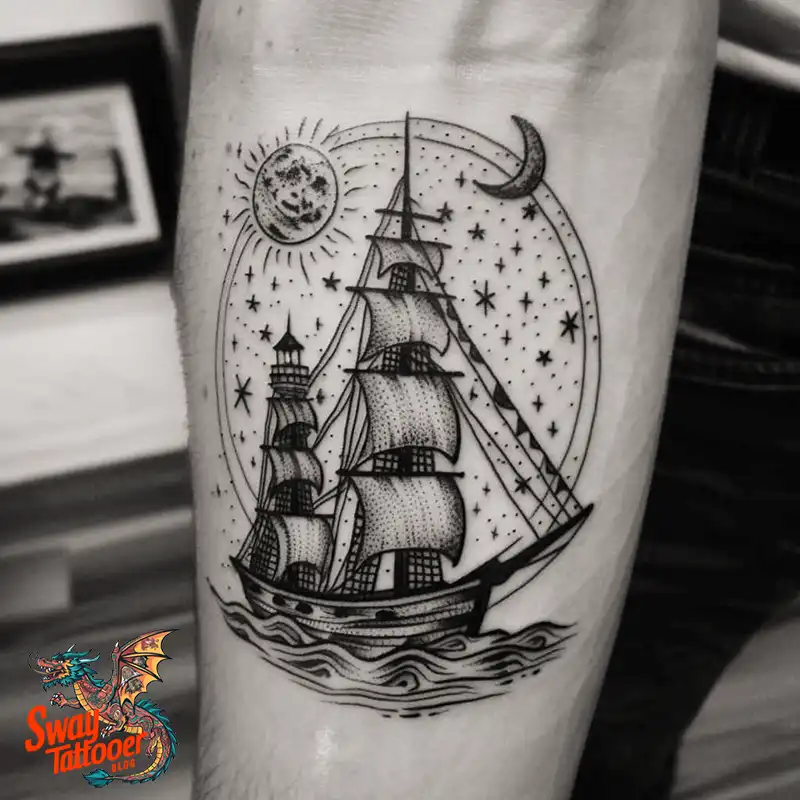 120 Ship Tattoo Design Ideas with History and Meaning 97 ship17