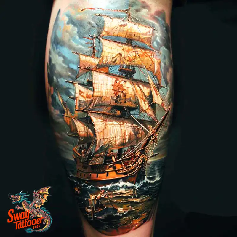 120 Ship Tattoo Design Ideas with History and Meaning 87 ship27