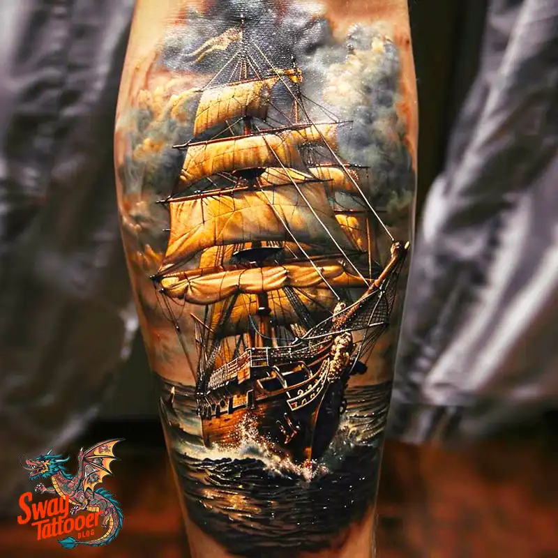120 Ship Tattoo Design Ideas with History and Meaning 86 ship28