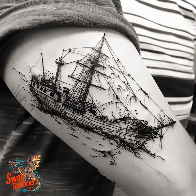 120 Ship Tattoo Design Ideas with History and Meaning 82 ship32