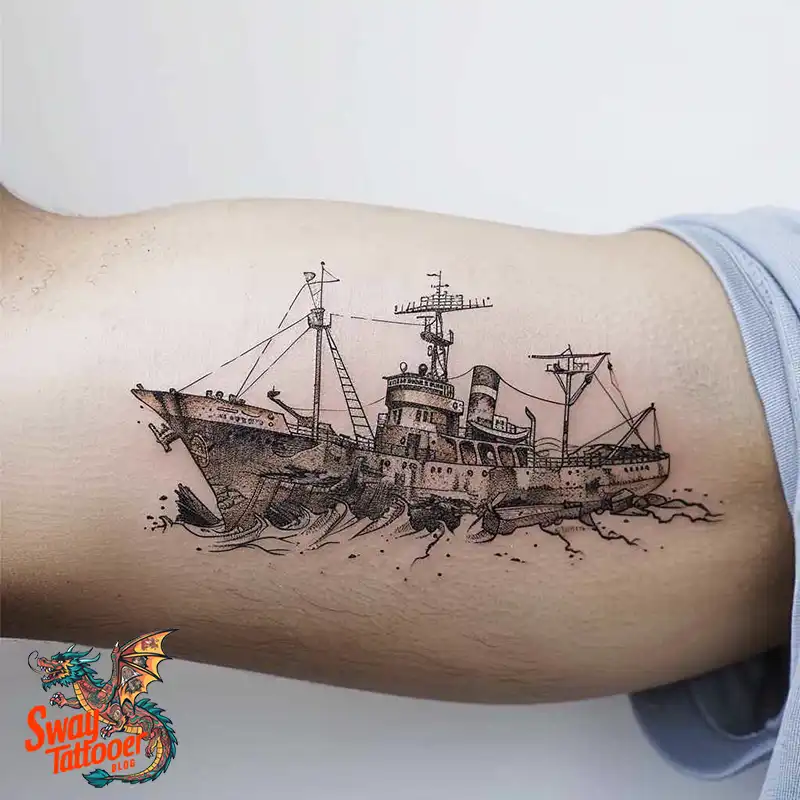 120 Ship Tattoo Design Ideas with History and Meaning 81 ship33