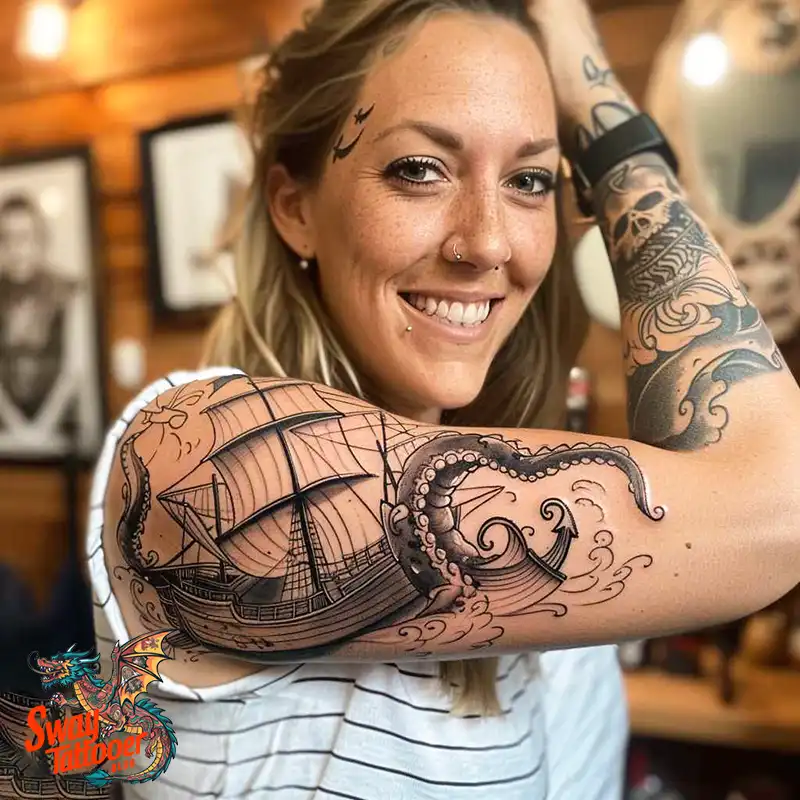 120 Ship Tattoo Design Ideas with History and Meaning 39 Ship Tattoo Design
