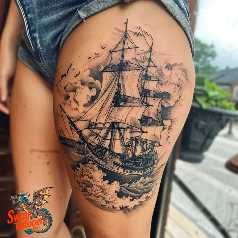 120 Ship Tattoo Design Ideas with History and Meaning 23 Ship Tattoo Design Ideas