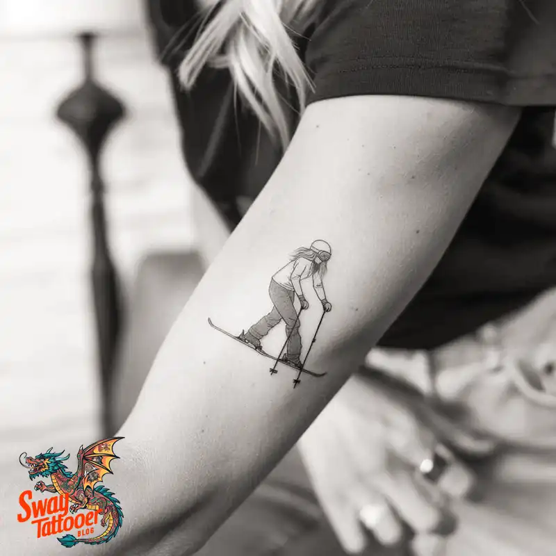 Skiing Tattoo
