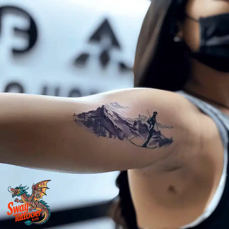 Ski Tattoo Design