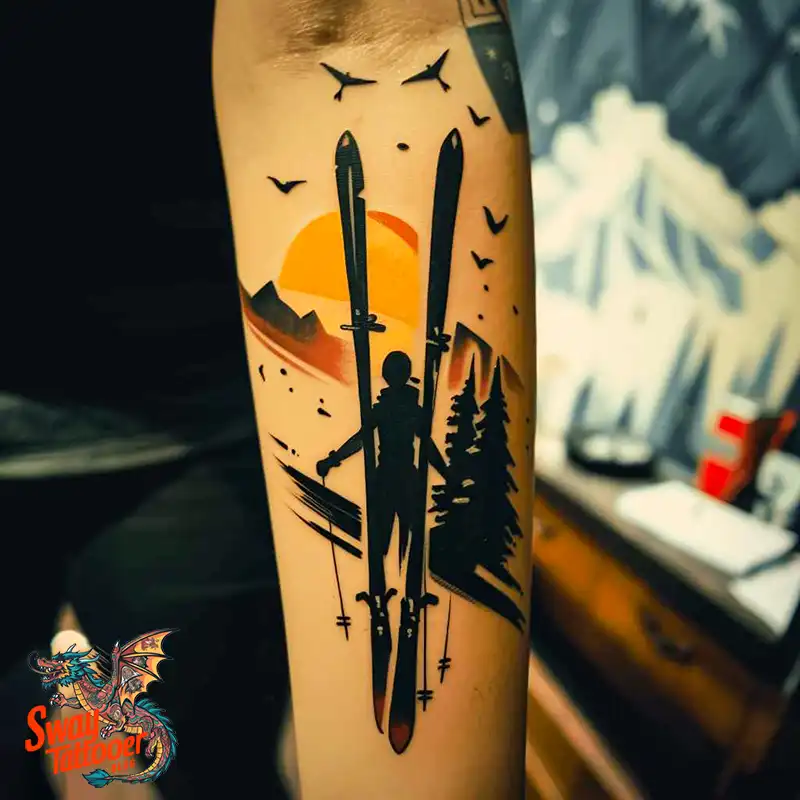 Ski Tattoo Ideas