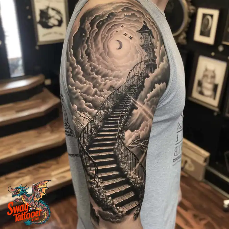 100 Stairway to Heaven Tattoo Ideas, Design and Meaning 71 Stairway to Heaven Tattoo