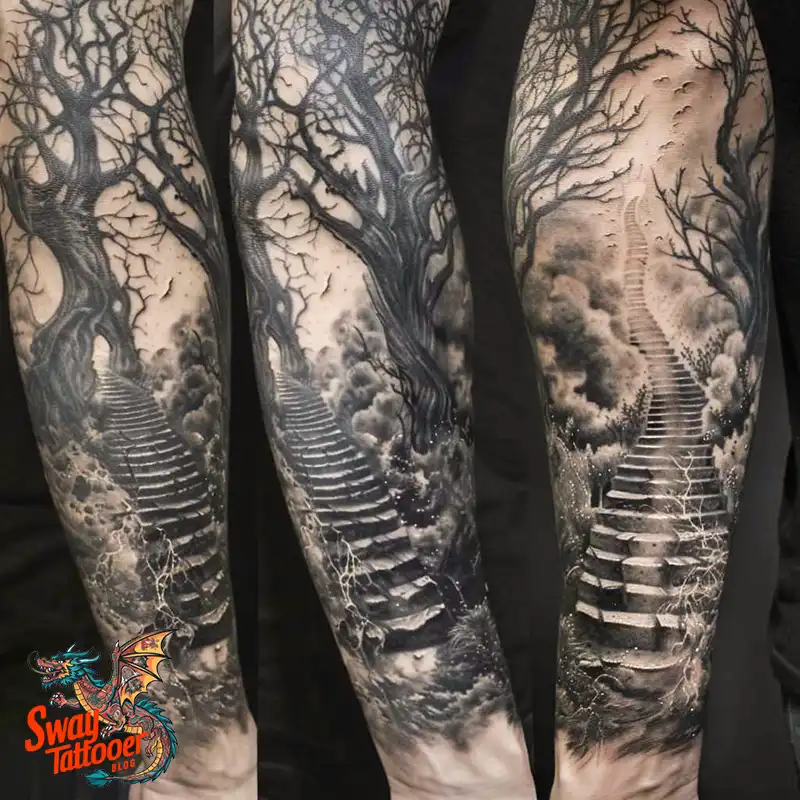 100 Stairway to Heaven Tattoo Ideas, Design and Meaning 69 Stairway to Heaven Tattoo