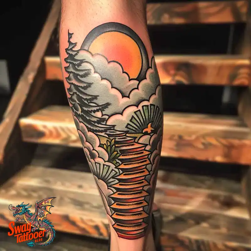 100 Stairway to Heaven Tattoo Ideas, Design and Meaning 65 Stairway to Heaven Tattoo