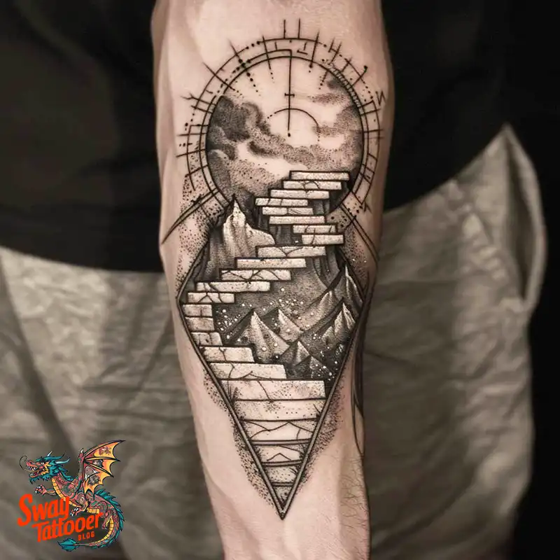 100 Stairway to Heaven Tattoo Ideas, Design and Meaning 64 Stairway to Heaven Tattoo