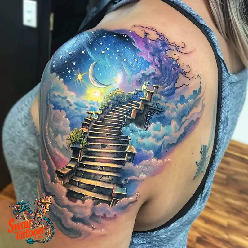 100 Stairway to Heaven Tattoo Ideas, Design and Meaning 60 Stairway to Heaven Tattoo