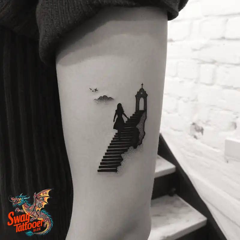 100 Stairway to Heaven Tattoo Ideas, Design and Meaning 47 Stairway to Heaven Tattoo Design
