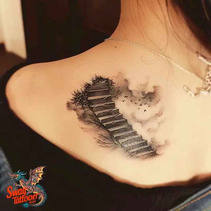 100 Stairway to Heaven Tattoo Ideas, Design and Meaning 37 Stairway to Heaven Tattoo Design
