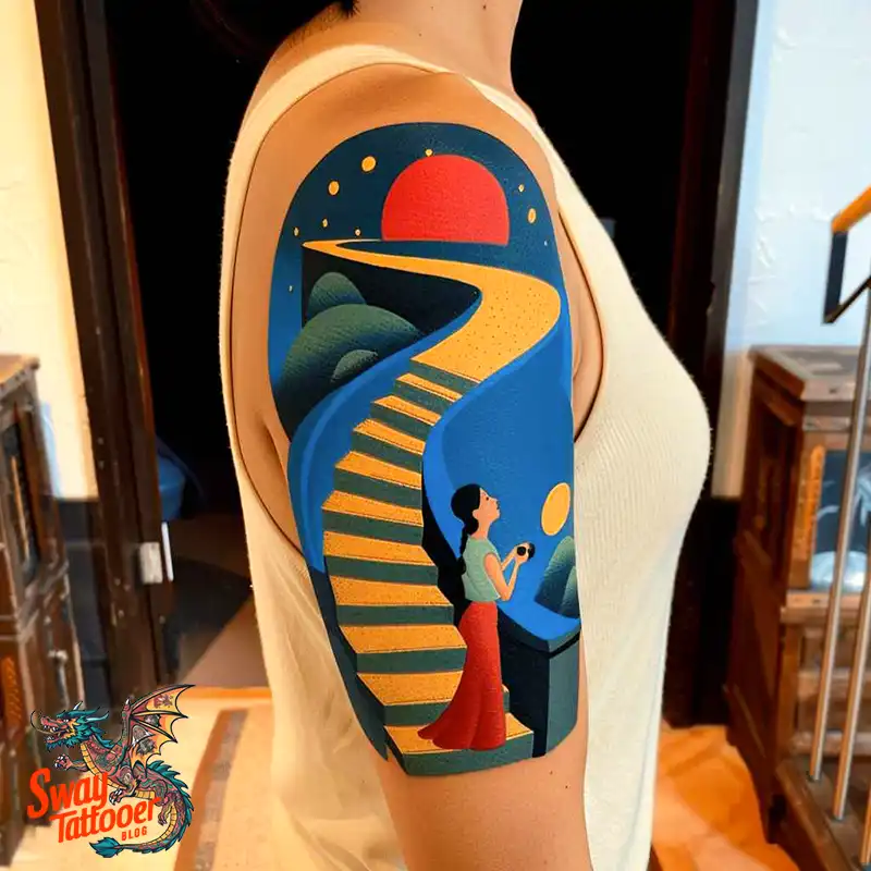 100 Stairway to Heaven Tattoo Ideas, Design and Meaning 30 Stairway to Heaven Tattoo Ideas