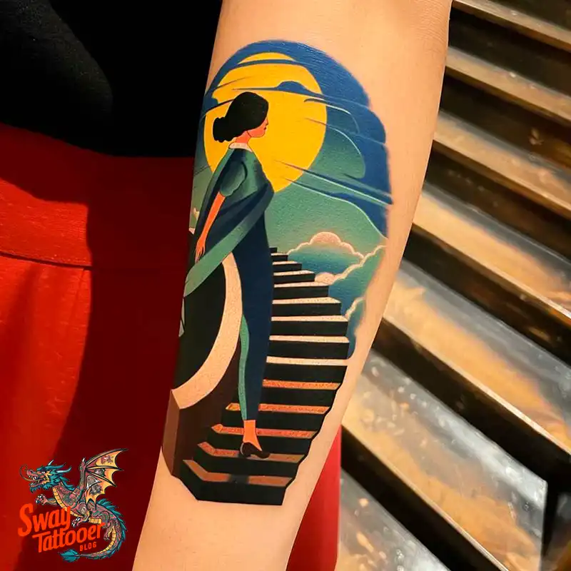 100 Stairway to Heaven Tattoo Ideas, Design and Meaning 29 Stairway to Heaven Tattoo Ideas