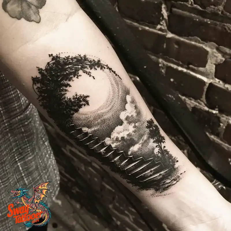 100 Stairway to Heaven Tattoo Ideas, Design and Meaning 28 Stairway to Heaven Tattoo Ideas