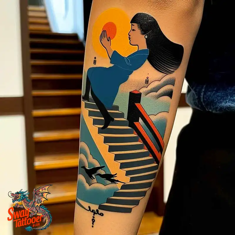 100 Stairway to Heaven Tattoo Ideas, Design and Meaning 27 Stairway to Heaven Tattoo Ideas